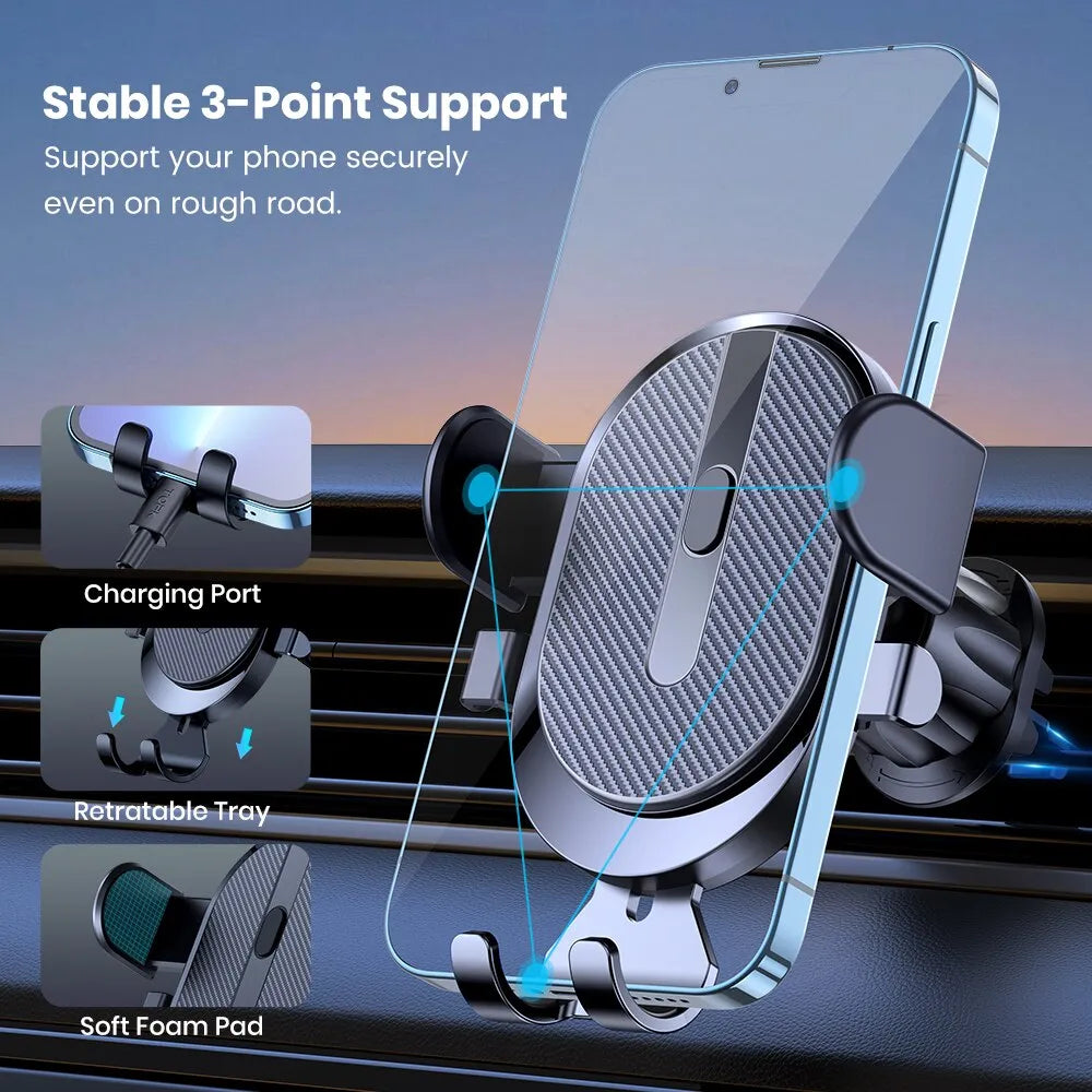 Car Phone Holder Mount, 2023 Universal Phone Holder with Hook Clip for Car Air Vent for iPhone Samsung