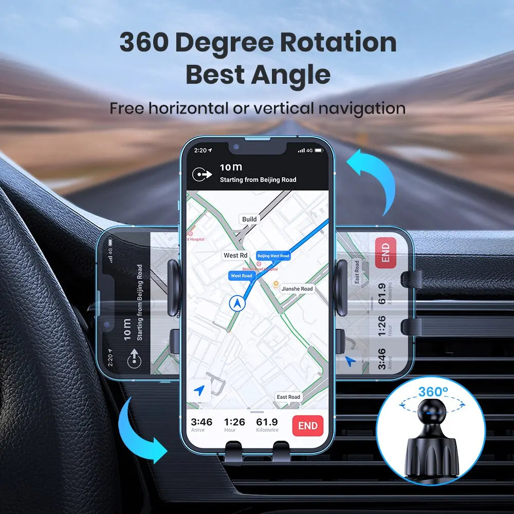 Car Phone Holder Mount, 2023 Universal Phone Holder with Hook Clip for Car Air Vent for iPhone Samsung